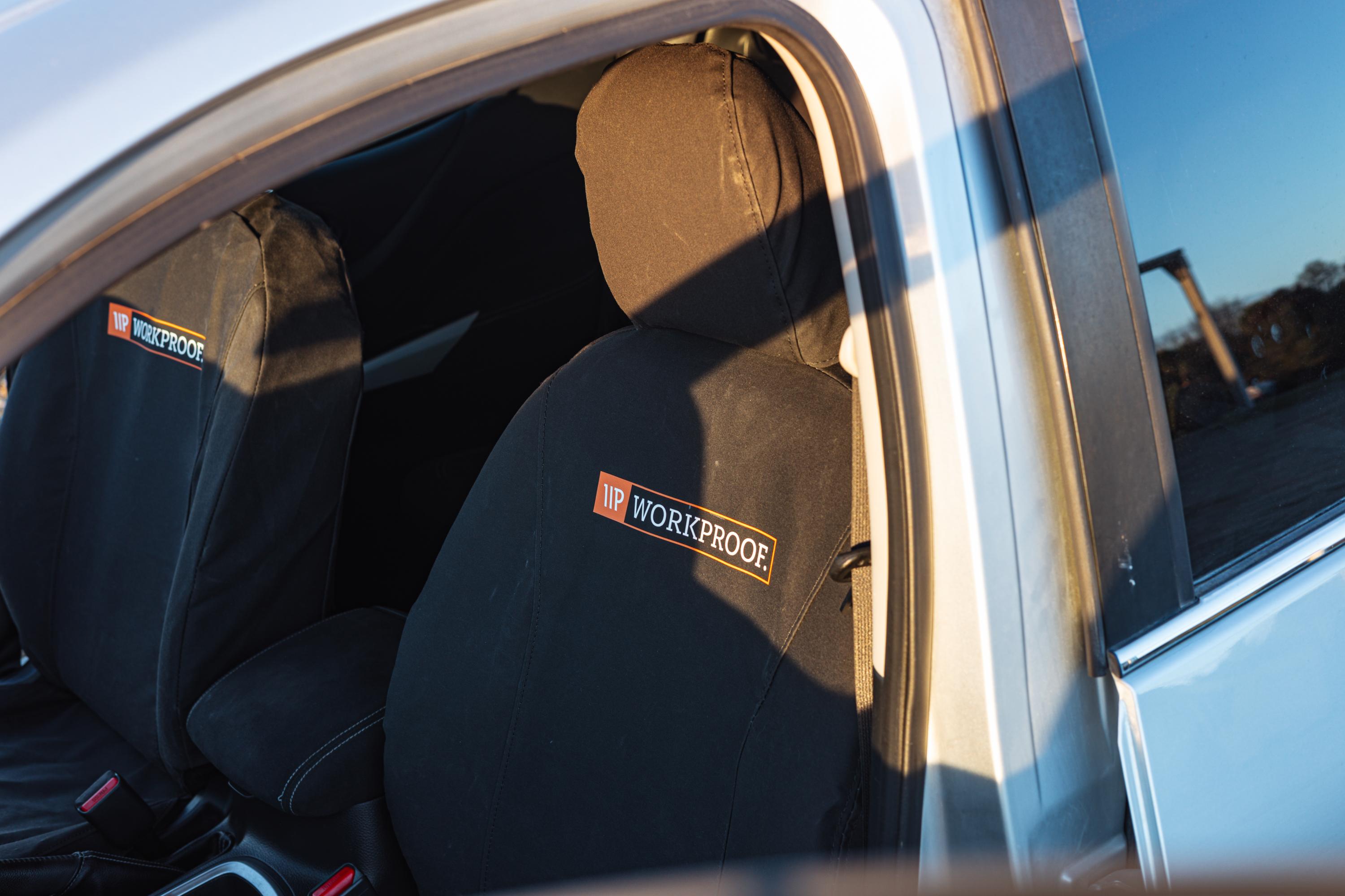 Protect your Toyota RAV4 GX/GXL/Limited Hybrid with WORKPROOF heavy-duty canvas seat covers. Waterproof, airbag compatible, and built tough for everyday use and adventure.