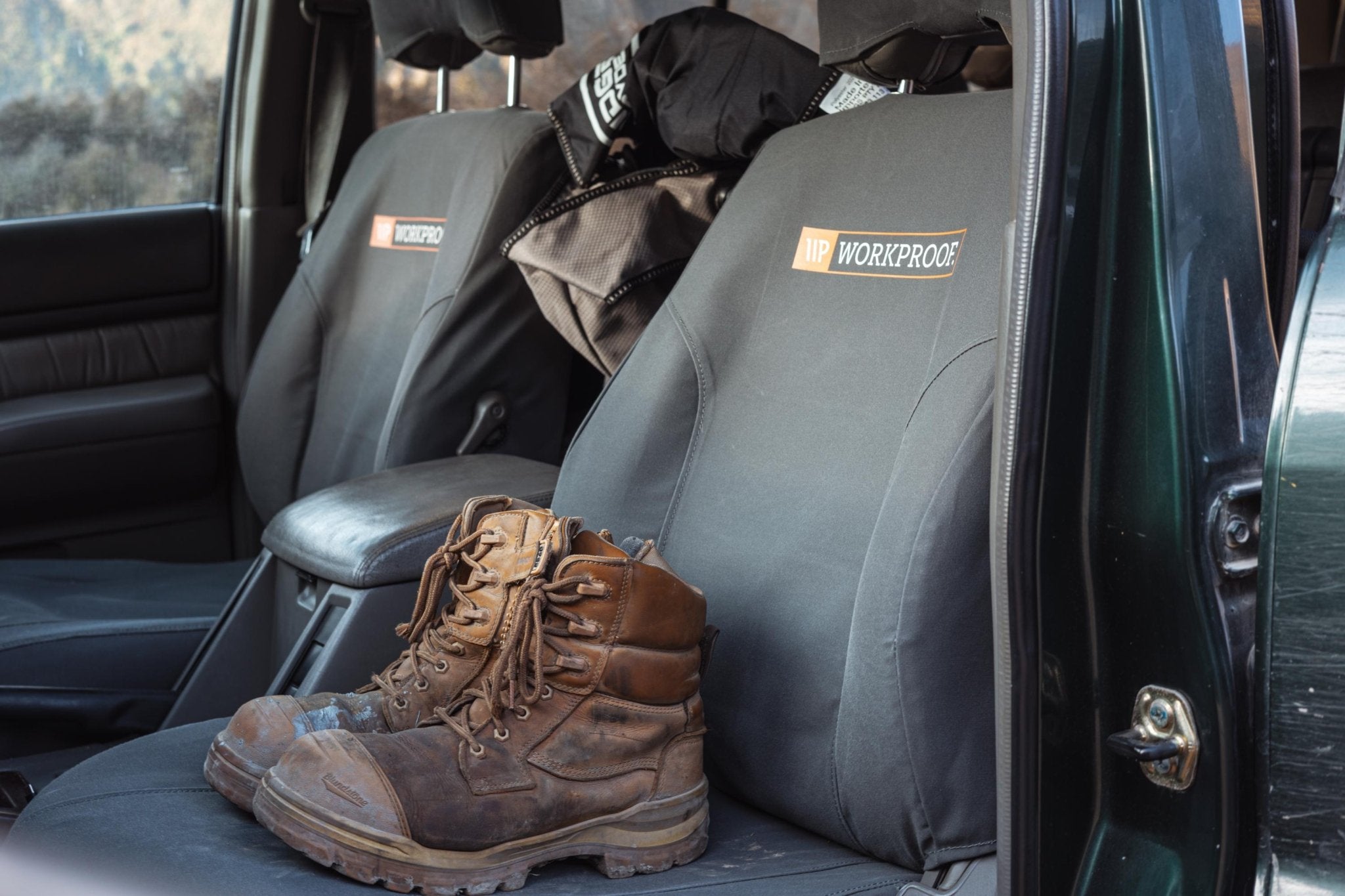 WORKPROOF canvas seat covers for Mitsubishi Triton 1996 - 2005 Seat Covers — waterproof, airbag certified, NZ - made